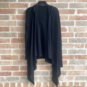 Michael Lauren - Waffle Knit Hooded Cardigan